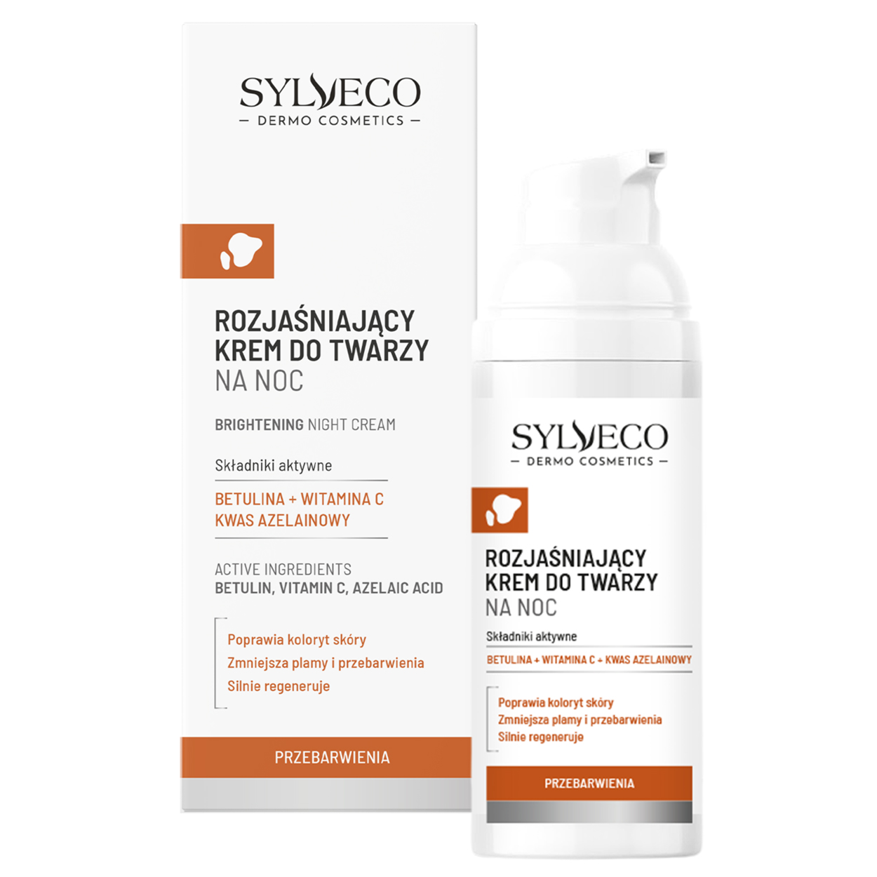 Nieznana Sylveco Dermo Przebarwienia, rozjaśniający krem do twarzy na noc, 50 ml