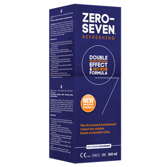 Płyn do soczewek Zero-Seven Refreshing, 360 ml KRÓTKA DATA Płyn do soczewek Zero-Seven Refreshing, 360 ml KRÓTKA DATA - zdjęcie produktu