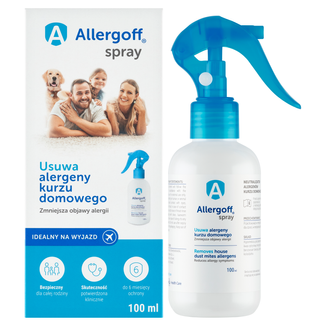 Allergoff spray neutralizator alergenów kurzu domowego, 100 ml Allergoff spray neutralizator alergenów kurzu domowego, 100 ml - zdjęcie produktu