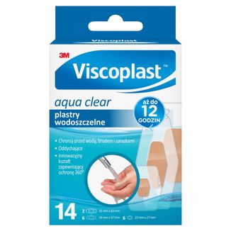 Viscoplast Aqua Clear, plastry wodoszczelne, 14 sztuk - zdjęcie produktu