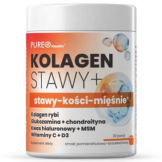 Pureo Health Kolagen Stawy+, smak pomarańczowo-brzoskwiniowy, 120 g - zdjęcie produktu