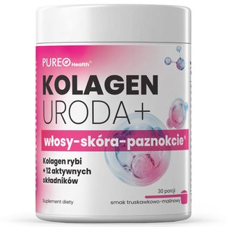 Pureo Health Kolagen Uroda+, smak truskawkowo-malinowy 129 g - zdjęcie produktu