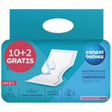 Canpol Babies, oddychające podkłady poporodowe, wysokochłonne, 10 sztuk + 2 sztuki gratis - miniaturka zdjęcia produktu