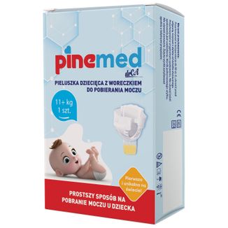 Pinemed, pieluszka z woreczkiem do pobierania moczu, dla dzieci, 11+ kg - zdjęcie produktu