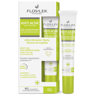 Floslek Pharma Anti Acne 24h, żel punktowy na niedoskonałości, 20 ml - zdjęcie produktu