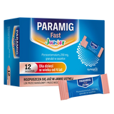 Paramig Fast Junior 250 mg, granulat, smak cytrynowy, 12 saszetek - miniaturka zdjęcia produktu