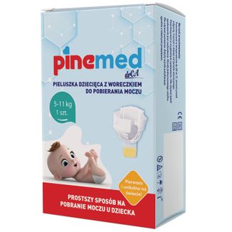 Pinemed, pieluszka z woreczkiem do pobierania moczu, dla dzieci, 5-11 kg - zdjęcie produktu