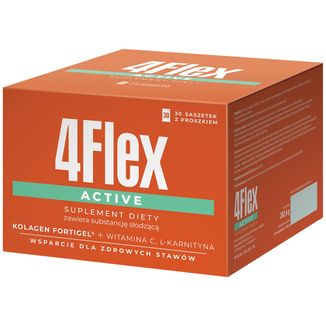 4Flex Active, smak truskawkowy, 30 saszetek - zdjęcie produktu