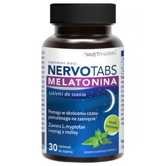 Avet Nervotabs Melatonina, 30 tabletek do ssania - zdjęcie produktu