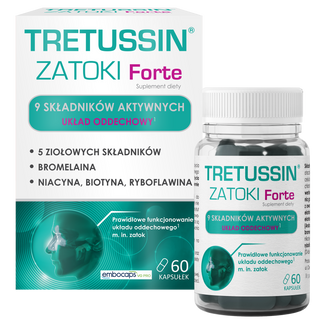 Tretussin Zatoki Forte, 60 kapsułek - zdjęcie produktu