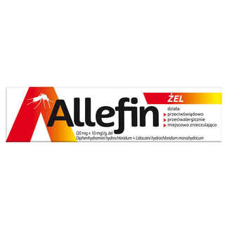 Allefin (20 mg + 10 mg)/g, żel, 20 g USZKODZONE OPAKOWANIE - zdjęcie produktu