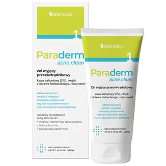 Paraderm Acne Clean, żel myjący przeciwtrądzikowy, 150 g - zdjęcie produktu
