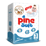 Pine Soft 3D, pieluchy, rozmiar 3, Midi, 4-9 kg, 42 sztuki - miniaturka zdjęcia produktu