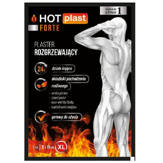 Hot Plast Forte, plaster rozgrzewający, rozmiar XL, 12 cm x 18 cm, 1 sztuka - zdjęcie produktu