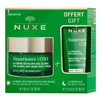 Zestaw Nuxe Nuxuriance Ultra, bogaty krem na dzień, 50 ml + krem na noc, 15 ml - zdjęcie produktu