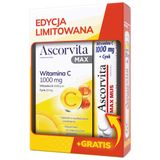 Ascorvita Max 30 tabletek powlekanych MRS + Ascorvita Max Mus, 20 tabletek musujących gratis - miniaturka zdjęcia produktu