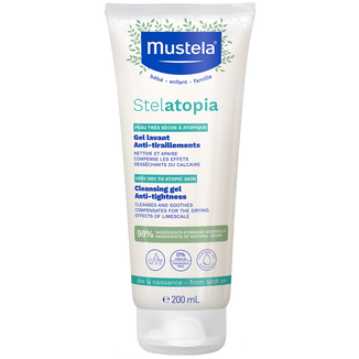 Mustela Stelatopia, łagodzący żel do mycia, od urodzenia, 200 ml - zdjęcie produktu