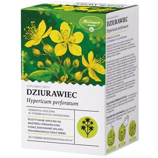 Herbapol Dziurawiec, herbatka ziołowa, 30 saszetek biodegradowalnych USZKODZONE OPAKOWANIE - zdjęcie produktu