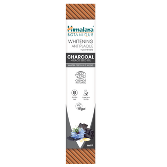 Himalaya Botanique, wybielająca pasta do zębów, węgiel aktywny i olej z czarnuszki, bez fluoru, 75 ml - zdjęcie produktu