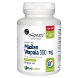 Aliness Maślan wapnia 550 mg, 100 tabletek vege - miniaturka zdjęcia produktu