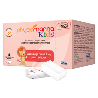 Physiomanna Kids, kostka, 6 x 10 g USZKODZONE OPAKOWANIE - zdjęcie produktu