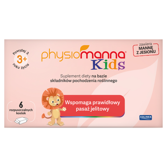 Physiomanna Kids, kostka, 6 x 10 g Physiomanna Kids, kostka, 6 x 10 g - zdjęcie produktu