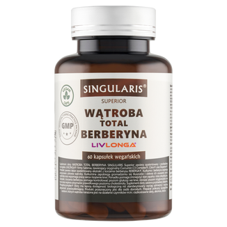 Singularis Superior Wątroba Total Berberyna, 60 kapsułek KRÓTKA DATA - zdjęcie produktu