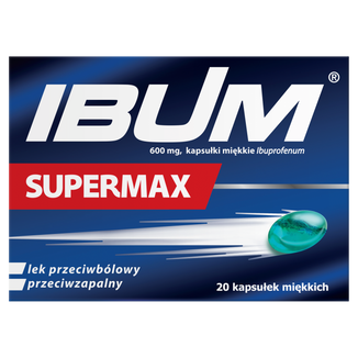 Ibum Supermax 600 mg, 20 kapsułek miękkich USZKODZONE OPAKOWANIE - zdjęcie produktu