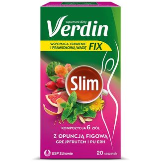 Verdin Fix Slim, 20 saszetek USZKODZONE OPAKOWANIE Verdin Fix Slim, 20 saszetek USZKODZONE OPAKOWANIE - zdjęcie produktu