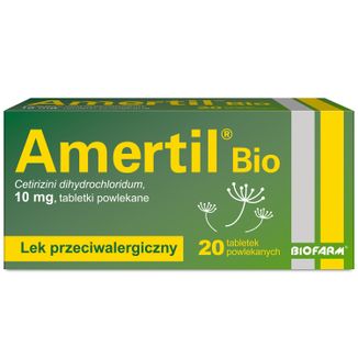 Amertil Bio 10 mg, 20 tabletek powlekanych - zdjęcie produktu