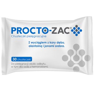 Procto-Zac, chusteczki pielęgnacyjne, 30 sztuk - zdjęcie produktu