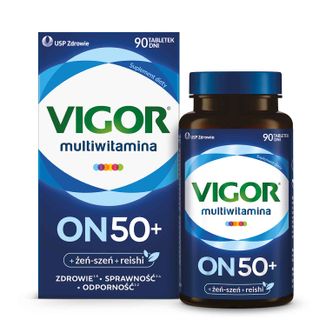 Vigor Multiwitamina On 50+, 90 tabletek USZKODZONE OPAKOWANIE - zdjęcie produktu