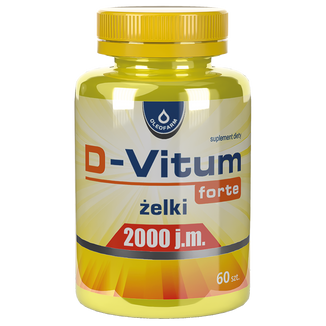 D-Vitum Forte 2000 j.m., żelki, 60 sztuk - zdjęcie produktu