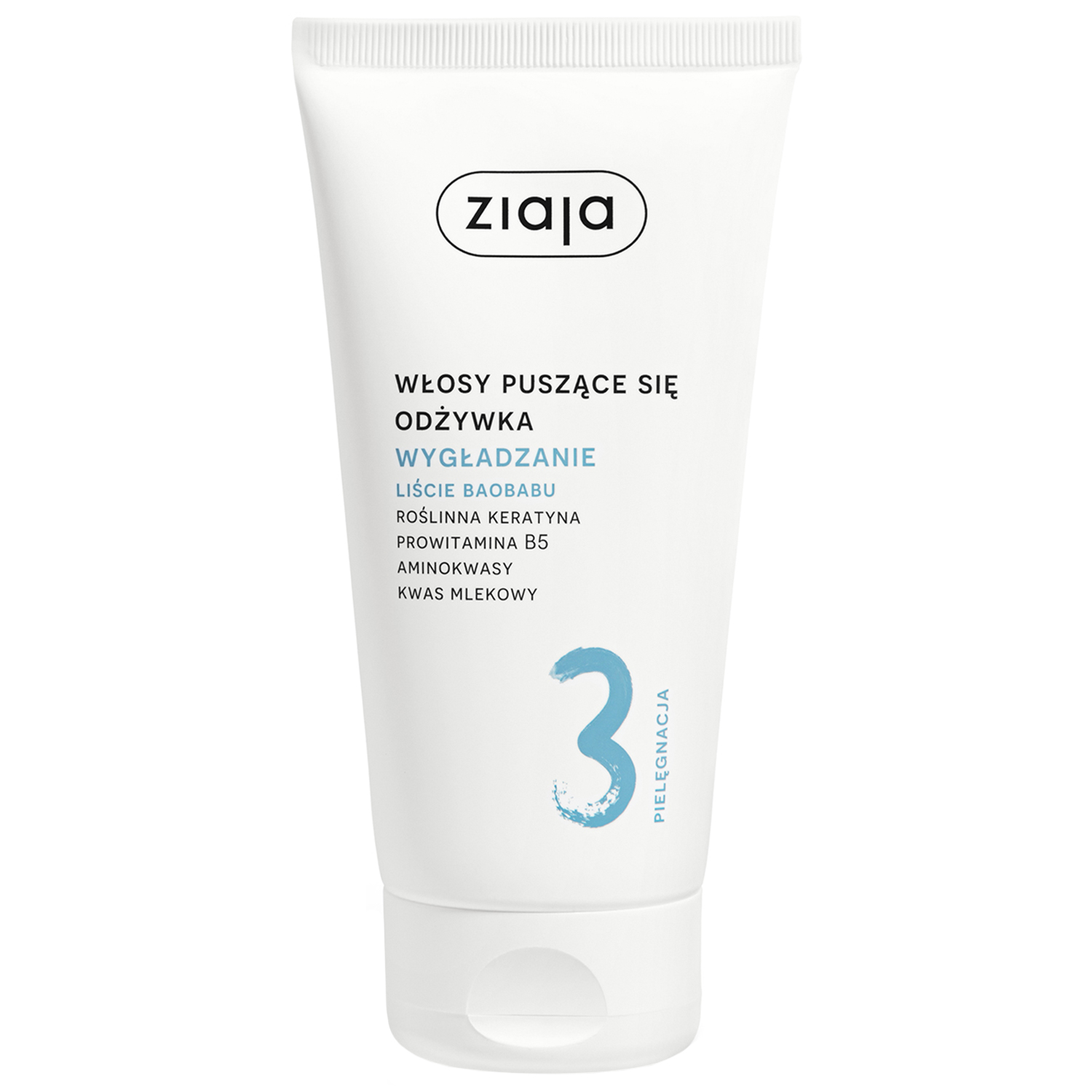 Nieznana Ziaja Roślinnie Pielęgnujemy Wygładzanie Liście Baobabu, odżywka, włosy puszące się, 160 ml — Składniki i ocena