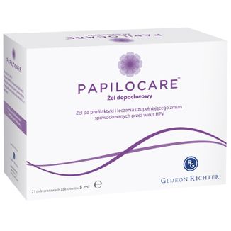 Papilocare, żel dopochwowy, 5 ml x 21 aplikatorów - zdjęcie produktu