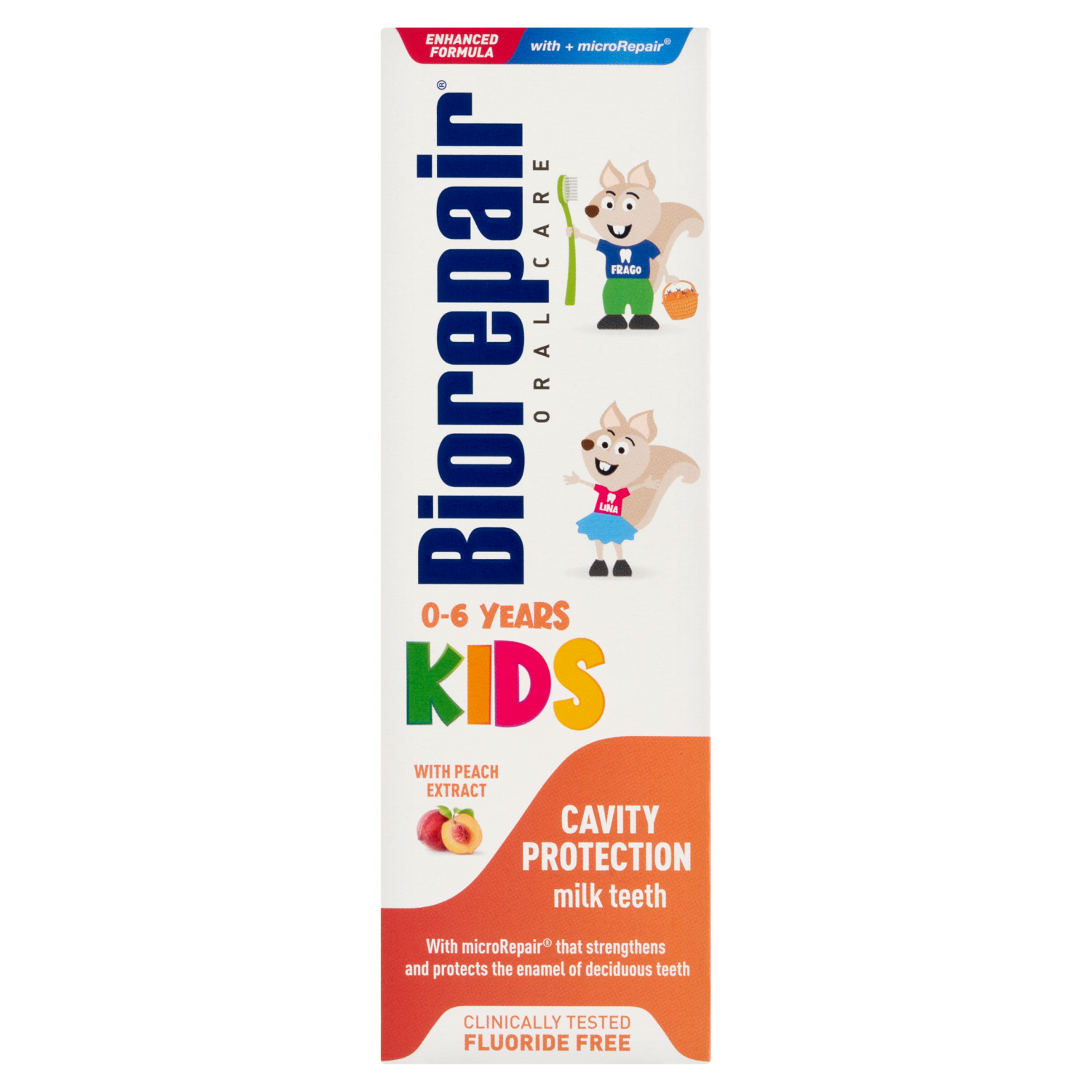 Nieznana Biorepair Kids, pasta do zębów dla dzieci od 0 do 6 lat, brzoskwiniowa, 50 ml