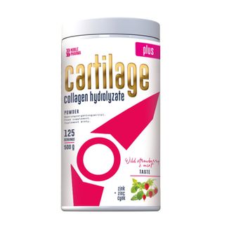 Noblepharma Cartilage Plus, smak poziomka z miętą, 500 g - zdjęcie produktu