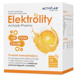 Activlab Pharma Elektrolity, smak pomarańczowy, 10 saszetek - zdjęcie produktu