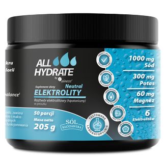 ALLHydrate Elektrolity, smak neutralny, 205 g - zdjęcie produktu