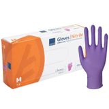 Abena, rękawice nitrylowe, niejałowe, bezpudrowe, fioletowe, rozmiar M, 100 sztuk - miniaturka zdjęcia produktu