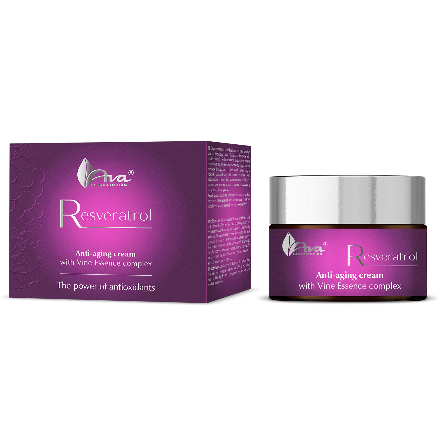 Nieznana Ava Resveratrol, krem z kompleksem Vine Essence, 50 ml