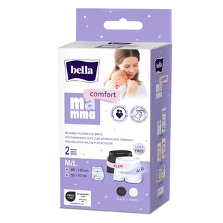 Bella Mamma Comfort, majtki poporodowe, wielorazowe, M/L, 2 sztuki - zdjęcie produktu