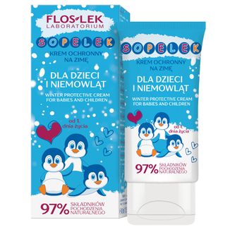 Floslek Sopelek, krem ochronny dla dzieci i niemowląt na zimę, od 1 dnia życia, 40 ml USZKODZONE OPAKOWANIE - zdjęcie produktu