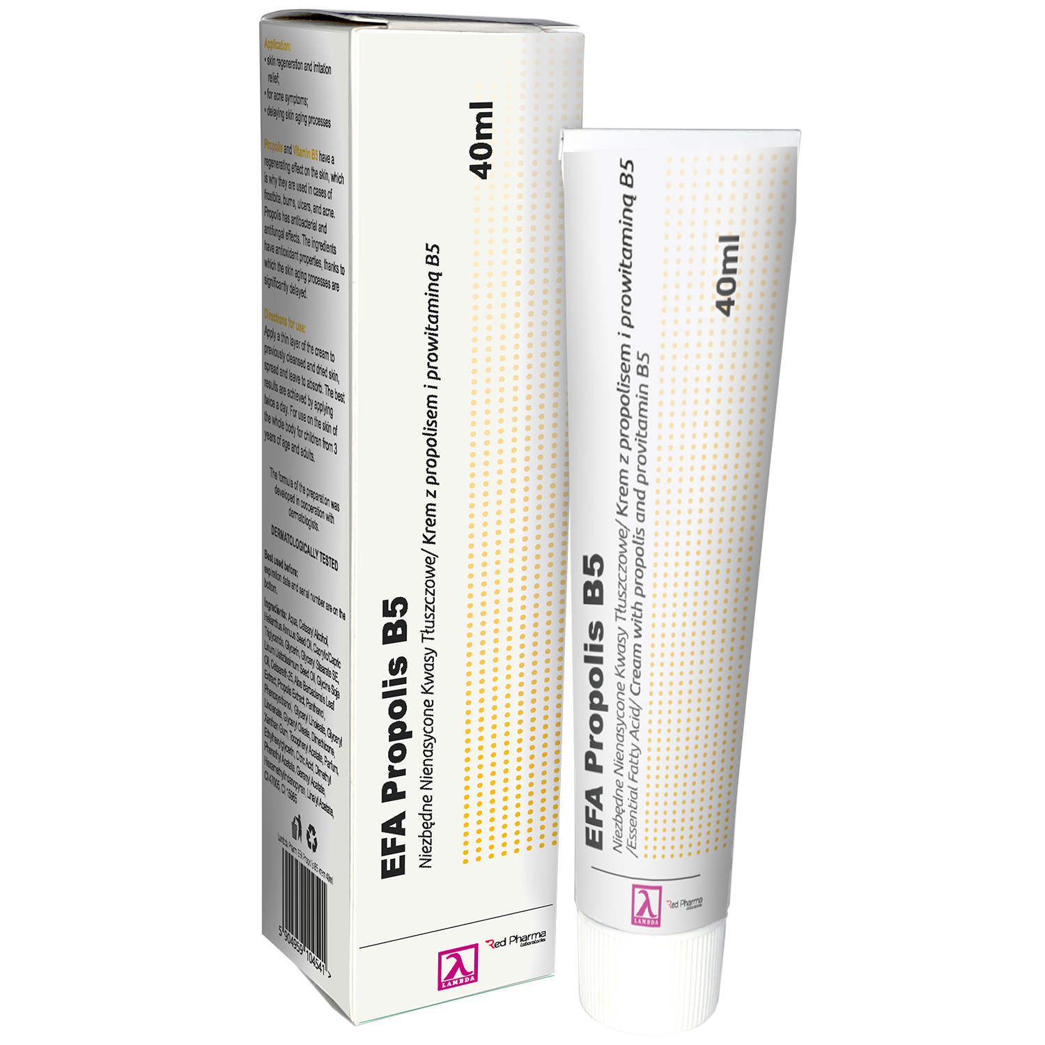 Nieznana EFA Propolis+B5, krem z propolisem i prowitaminą B5, 40 ml — Składniki i ocena