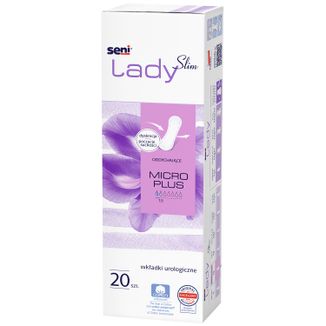 Seni Lady Slim, wkładki urologiczne, Micro Plus, 20 sztuk - zdjęcie produktu