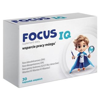 Focus IQ, od 6 lat, 30 kapsułek miękkich USZKODZONE OPAKOWANIE Focus IQ, od 6 lat, 30 kapsułek miękkich USZKODZONE OPAKOWANIE - zdjęcie produktu