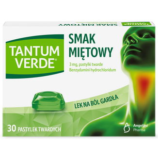 Tantum Verde 3 mg, smak miętowy, 30 pastylek twardych - zdjęcie produktu