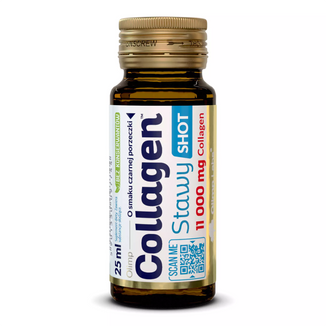 Olimp Collagen Stawy Shot, szklana ampułka, smak czarnej porzeczki, 25 ml - zdjęcie produktu