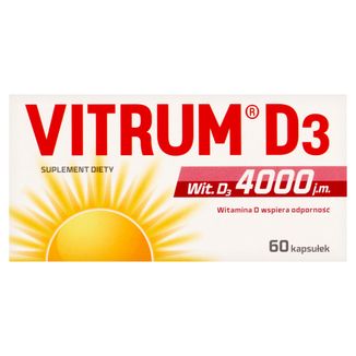 Vitrum D3 Strong, witamina D 4000 j.m., 60 kapsułek - zdjęcie produktu