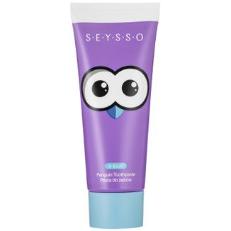 Seysso Kids Penguin, pasta do zębów dla dzieci, z fluorem, 0-6 lat, 75 ml USZKODZONE OPAKOWANIE - zdjęcie produktu